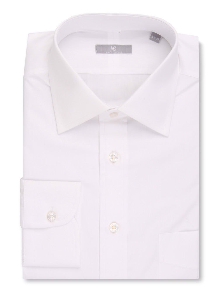 Solid White Poplin Shirt - Elgin Fit (Slim)