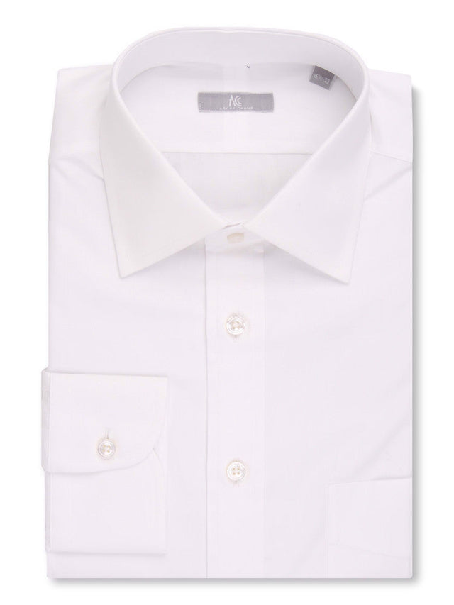 Solid White Poplin Shirt - Elgin Fit (Slim)