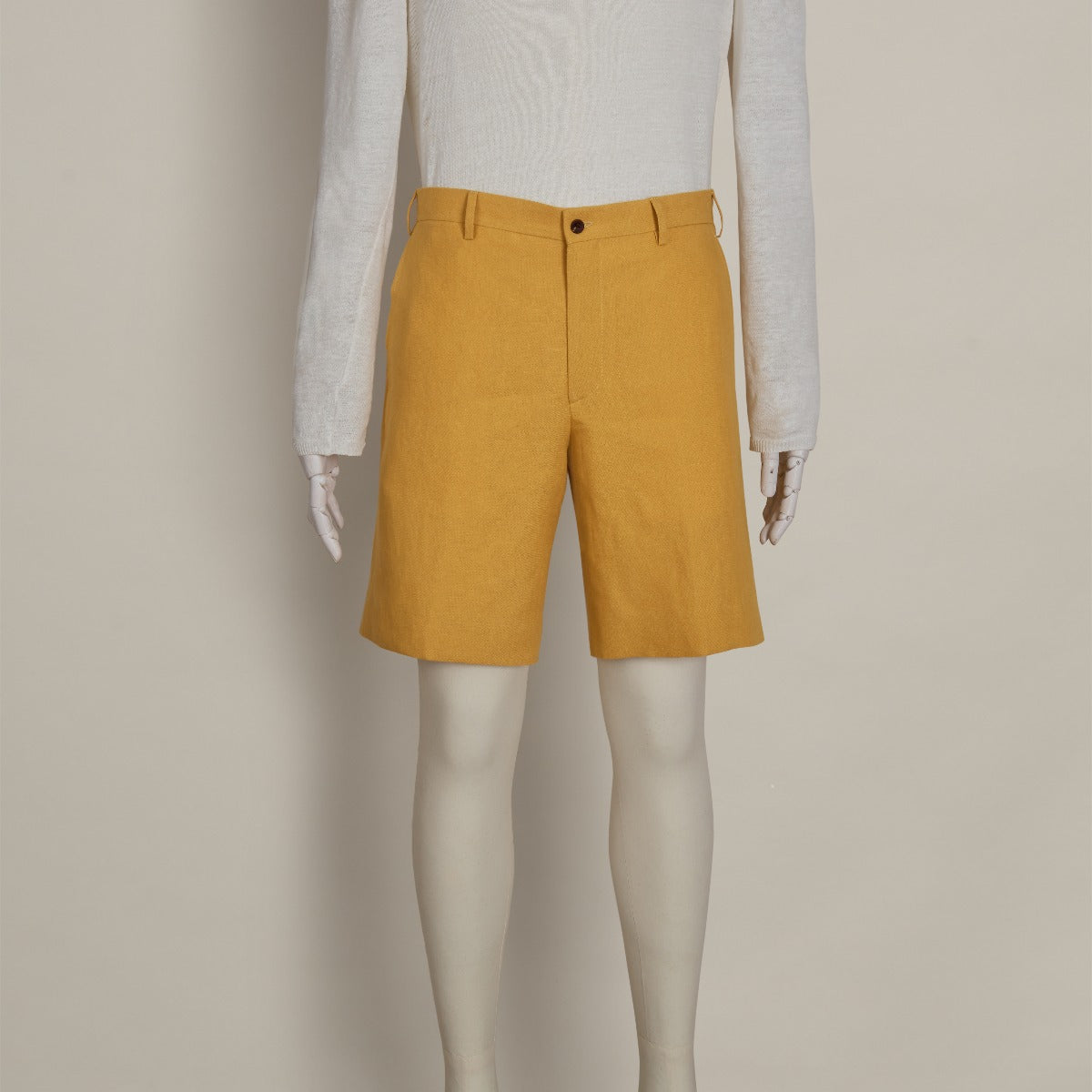 Tailored Linen Beach Shorts In
