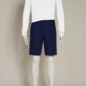 Tailored Linen Beach Shorts in Navy