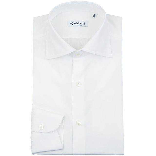 Poplin Semi Spread Shirt - White
