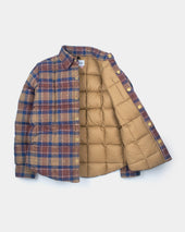 Down Shirt Cotton Flannel Brownstone Plaid