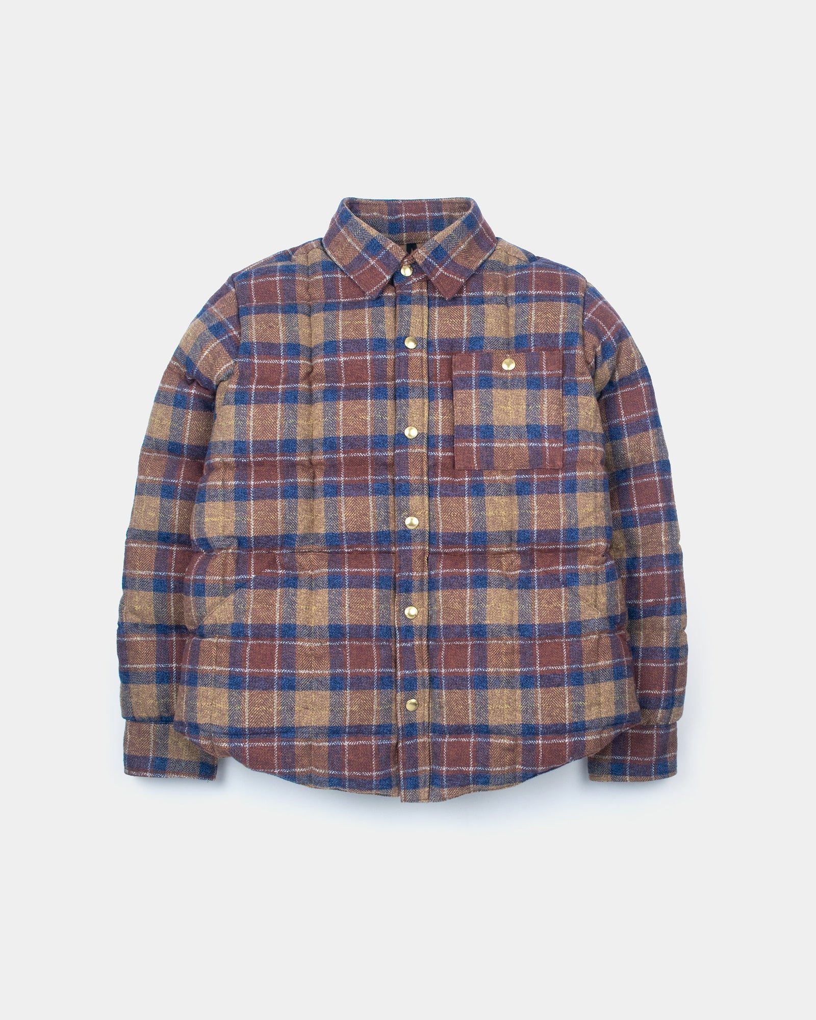 Down Shirt Cotton Flannel Brownstone Plaid