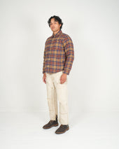 Down Shirt Cotton Flannel Brownstone Plaid