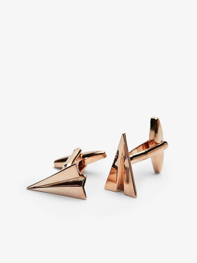 Rosé Cufflinks Airplane