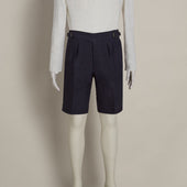 Irish Linen Gurkha Shorts In Navy