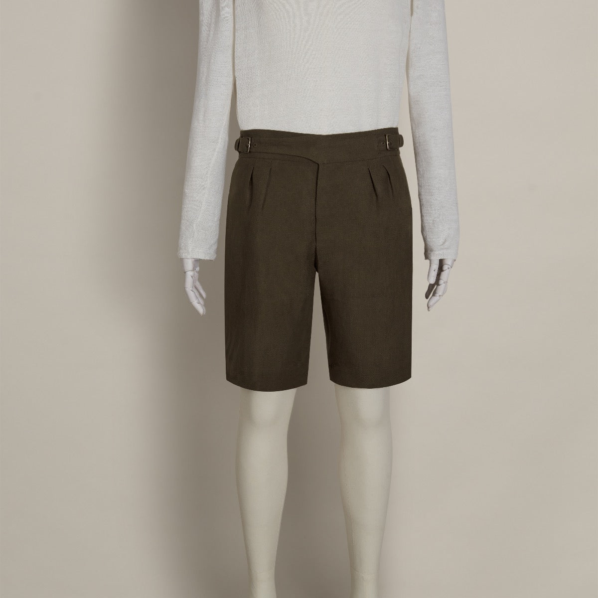 Irish Linen Gurkha Shorts In