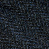Blue Cashmere Lined Gloves With Harris Tweed Back