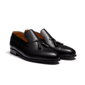 Tassel loafer with brogues 181 [Men Black Boxcalf]
