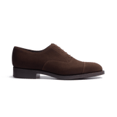 Cap Toe Oxford Shoe With Rubber Sole[Men Brown suede calfskin]
