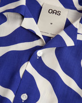 Blue Rippling Viscose Shirt