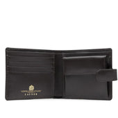 Coin purse wallet with tab closure – Ebony Black