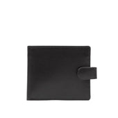 Coin purse wallet with tab closure – Ebony Black