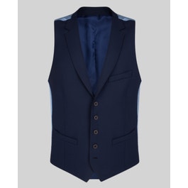 Micro Design 3-Piece Tailored Fit Waistcoat in Navy | | Men's Suits | Magee 1866