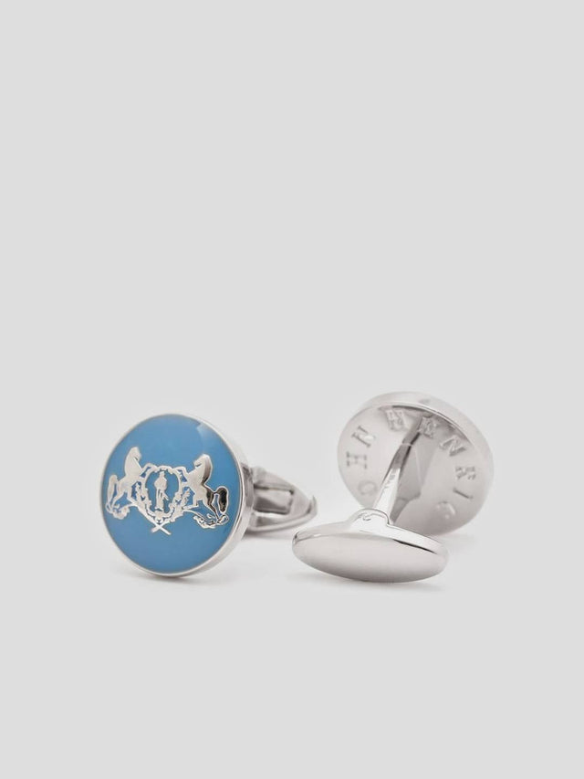 Blue & Silver Cufflinks Motif
