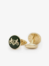 Green & Gold Cufflinks Motif