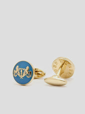 Blue & Gold Cufflinks Motif
