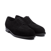 Rubber Sole Half-Hunt Derby[Men Black suede calfskin]