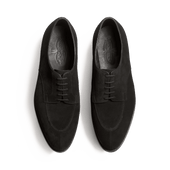 Rubber Sole Half-Hunt Derby[Men Black suede calfskin]