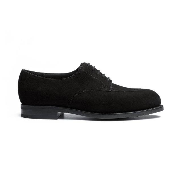 Rubber Sole Half-Hunt Derby[Men Black suede calfskin]