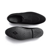 Rubber Sole Half-Hunt Derby[Men Black suede calfskin]