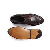 Half-Hunt Derby [Men Brown soft calfskin with patina]