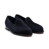 Menton Loafer[Men Navy blue suede calfskin]
