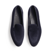 Menton Loafer[Men Navy blue suede calfskin]