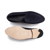 Menton Loafer[Men Navy blue suede calfskin]