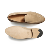 Menton Loafer[Men Beige suede calfskin]