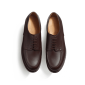 Golf Derby[Men Dark brown soft calfskin]