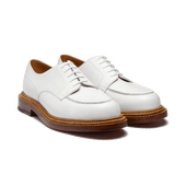 Triple Sole Golf Derby[Men White soft calfskin]