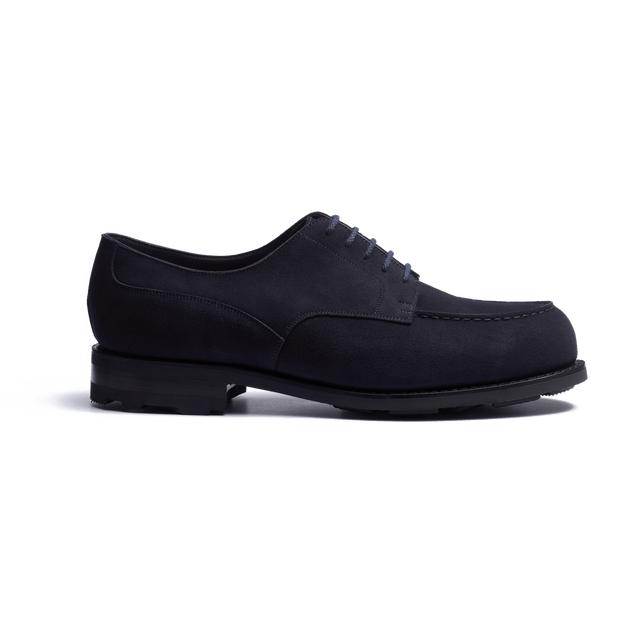 Golf Derby[Men Essential blue suede calfskin]