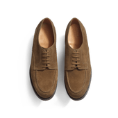 Golf Derby [Men Taupe suede calfskin]