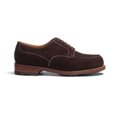 Derby Golf [Men Chocolate suede calfskin with contrasted stitching]