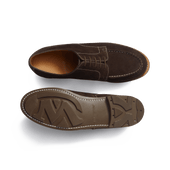 Derby Golf [Men Chocolate suede calfskin with contrasted stitching]