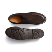 Derby Golf [Men Dark brown box calfskin & Dark brown Suede calf leather]