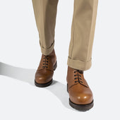 Worker boot [Men Tan caviar grain calfskin]