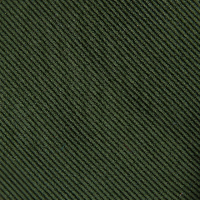 Plain Repp Bespoke Silk Tie - Dark Olive