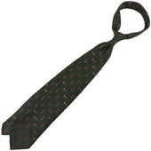 Geometrical Cashmere Silk Grenadine Tie Hand Rolled