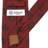 Madder Silk Tie Cherry Hand Rolled