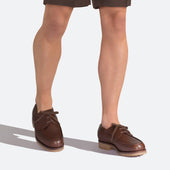Deck Derby[Men Chestnut brown soft calfskin]