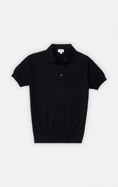 Black Cool Cotton Short Sleeve Polo - Final Sale