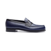 180 Loafer[Men Black & ocean blue boxcalf]
