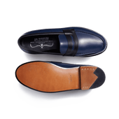 180 Loafer[Men Black & ocean blue boxcalf]