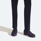 180 Loafer[Men Essential Navy blue suede calfskin]