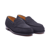 180 Loafer[Men Essential Navy blue suede calfskin]