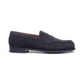 180 Loafer[Men Essential Navy blue suede calfskin]