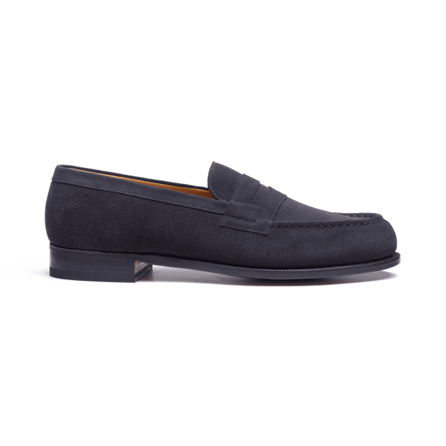 180 Loafer[Men Essential Navy blue suede calfskin]