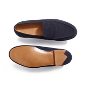 180 Loafer[Men Essential Navy blue suede calfskin]